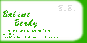 balint berky business card